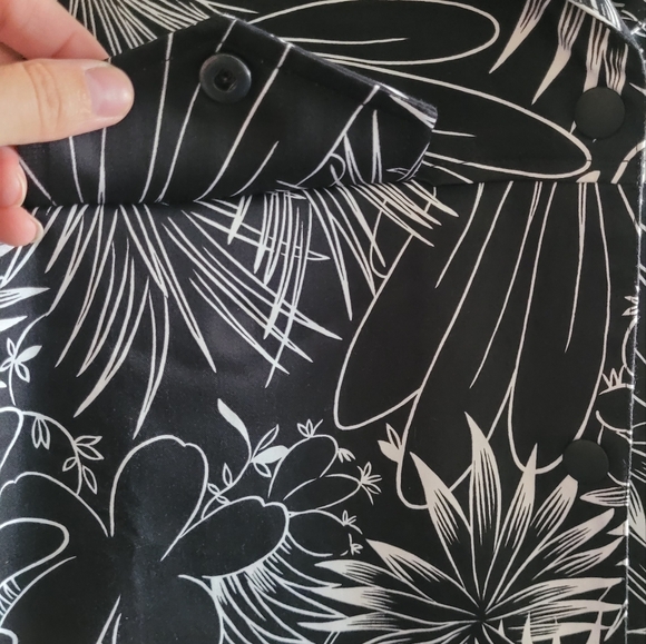 Coldwater Creek Cotton + Stretch Palm & Floral Print Jacket, Women's XL, Black - Picture 4 of 6